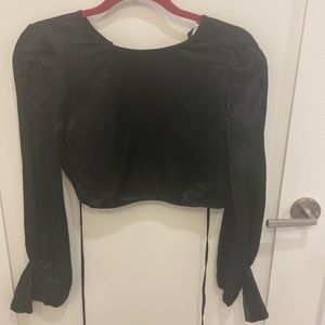 Zara satin blouse, perfect for the holidays 🥂